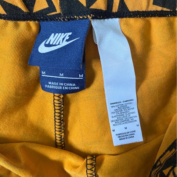 Nike Women’s Leggings Yoga Pant Aztec Print Orange & Black Boho Western Fall M - Picture 7 of 9